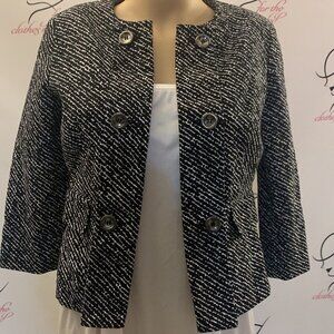 New York & Company. Size 2. Open front. 3/4 Sleeve. Lined. Cotton Jacket. DB